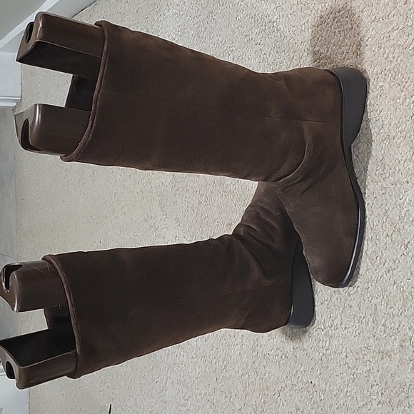 MARKON brown leather suede slouch calf high boots. Size is 6.5 M. - Picture 3 of 8